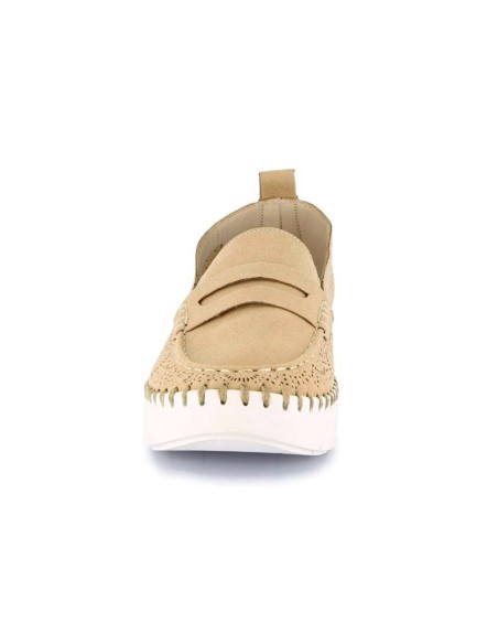 Grunland Sili mocassino laserato con zeppa