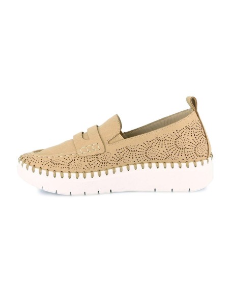 Grunland Sili mocassino laserato con zeppa