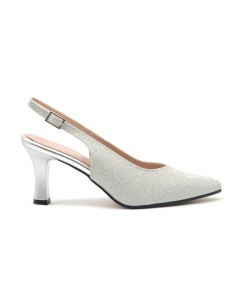 Cinzia Soft slingback in tessuto glitter