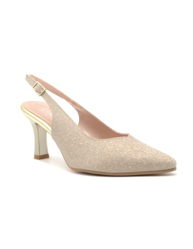 Cinzia Soft slingback in tessuto glitter