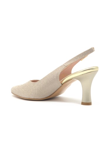 Cinzia Soft slingback in tessuto glitter