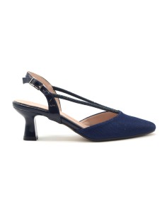 Cinzia Soft slingback in tessuto con strass