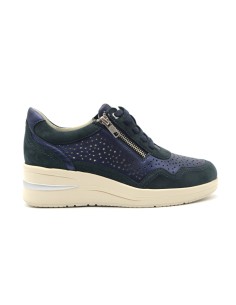 Cinzia Soft sneaker in pelle con zeppa