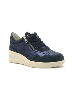 Cinzia Soft sneaker in pelle con zeppa 2