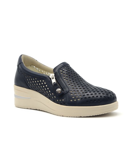 Cinzia Soft slip on in pelle laserata
