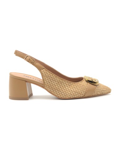 Melluso slingback in tessuto intrecciato