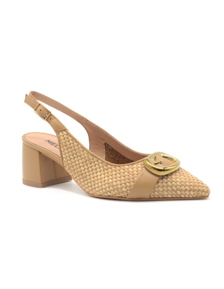 Melluso slingback in tessuto intrecciato