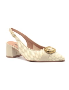 Melluso slingback in tessuto intrecciato 2