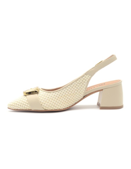 Melluso slingback in tessuto intrecciato