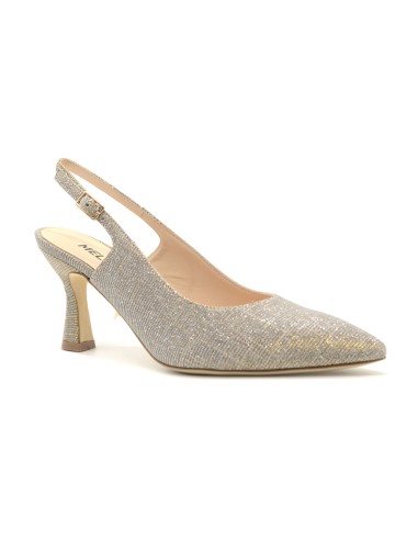 Melluso slingback elegante in tessuto glitter