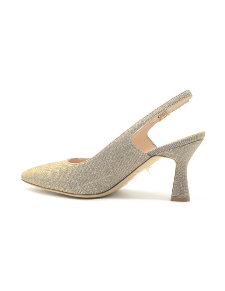 Melluso slingback elegante in tessuto glitter