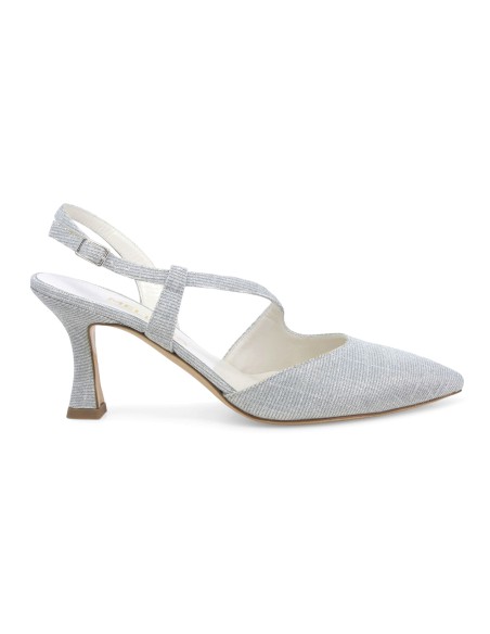 Melluso slingback elegante in tessuto glitter