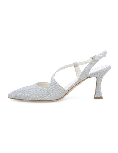 Melluso slingback elegante in tessuto glitter