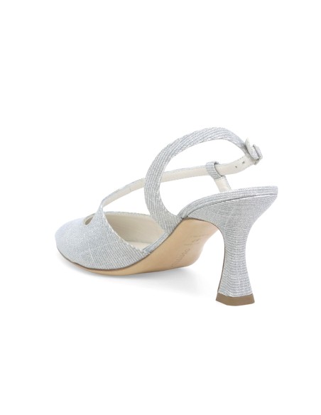 Melluso slingback elegante in tessuto glitter