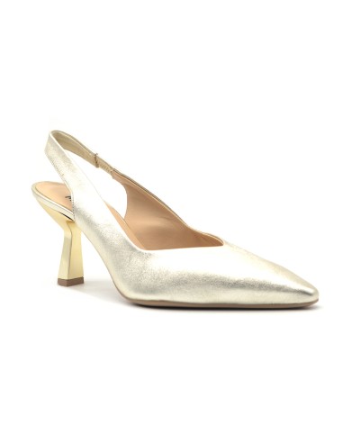 Melluso Slingback in pelle metallizzata