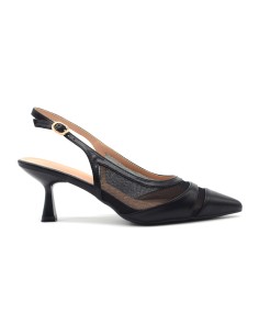 Francesco Milano slingback in pelle e rete