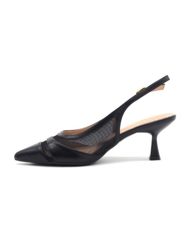 Francesco Milano slingback in pelle e rete