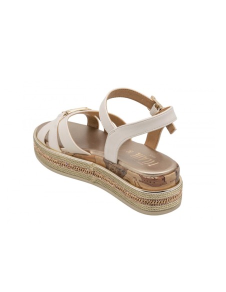 Alviero Martini sandalo platform con accessorio