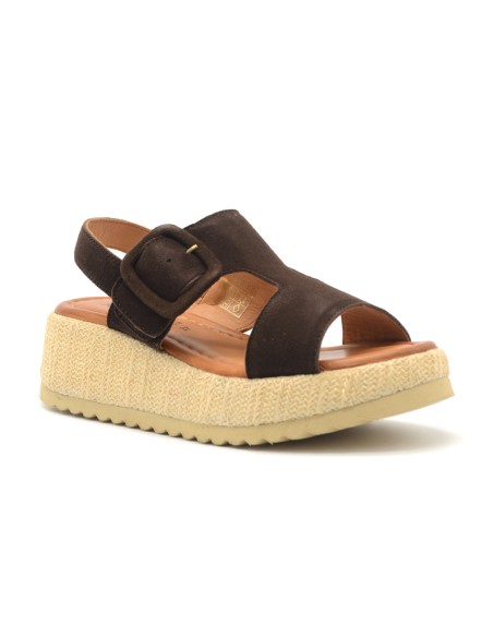 Keys Sun sandalo con zeppa in corda