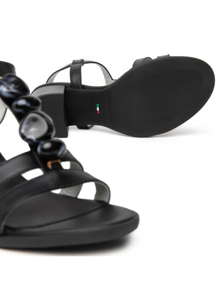 Nero Giardini sandalo in pelle con tacco comodo