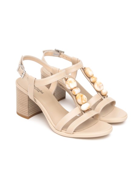 Nero Giardini sandalo in pelle con tacco comodo