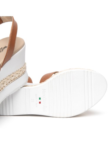Nero Giardini sandalo in pelle con zeppa