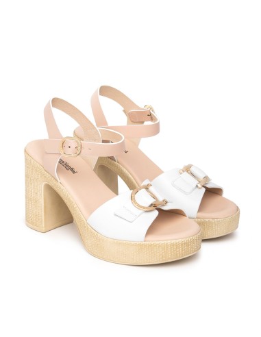 Nero Giardini sandalo in pelle con tacco e plateau