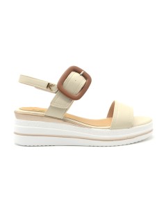 Keys Marta sandalo doppia fascia con zeppa