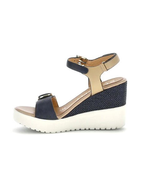 Stonefly modello Ely 21 sandalo donna in pelle con zeppa