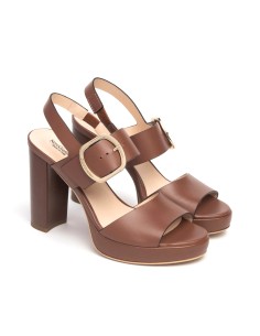 Nero Giardini sandalo Made in Italy donna in pelle con doppia fascia 2