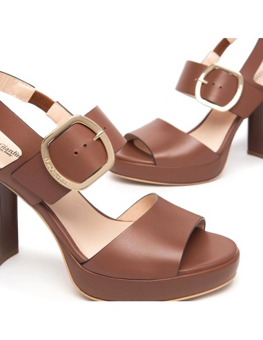 Nero Giardini sandalo Made in Italy donna in pelle con doppia fascia