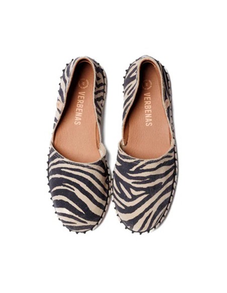 Verbenas modello Carmen Zebra espadrillas donna in camoscio