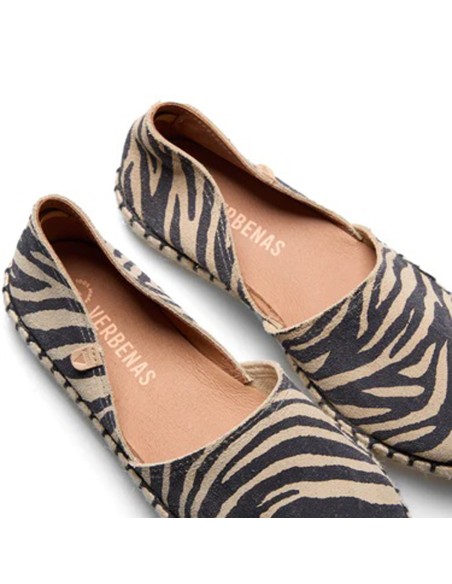 Verbenas modello Carmen Zebra espadrillas donna in camoscio