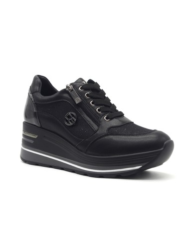 Donna Serena Fox sneaker in pelle e tessuto glitter