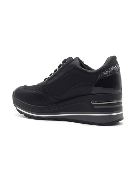 Donna Serena Fox sneaker in pelle e tessuto glitter
