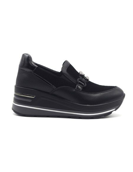 Donna Serena Fox mocassino con zeppa