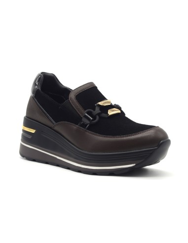 Donna Serena Fox mocassino con zeppa