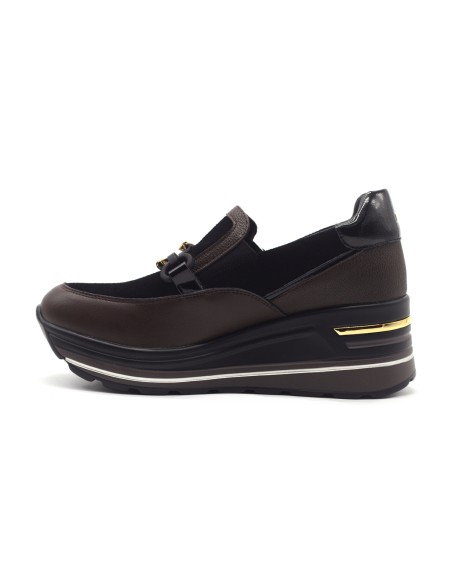 Donna Serena Fox mocassino con zeppa