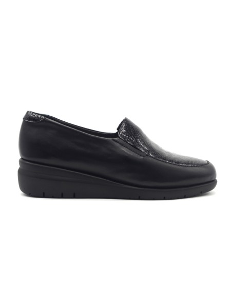Melluso mocassino comfort in nappa e vernice