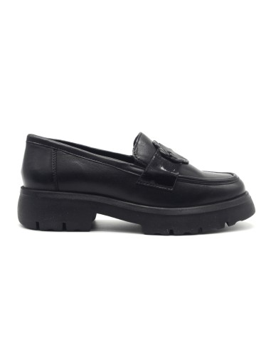 Melluso mocassino in pelle con accessorio