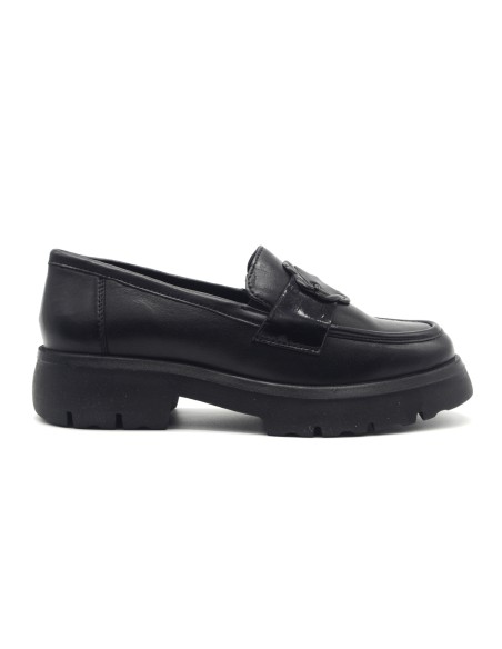 Melluso mocassino in pelle con accessorio