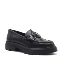 Melluso mocassino in pelle con accessorio 2