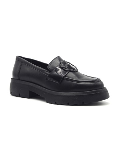 Melluso mocassino in pelle con accessorio