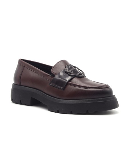 Melluso mocassino in pelle con accessorio