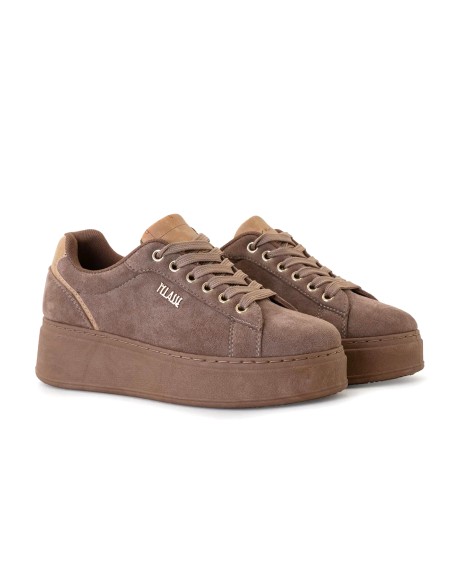 Alviero Martini women’s platform sneakers in suede-effect fabric