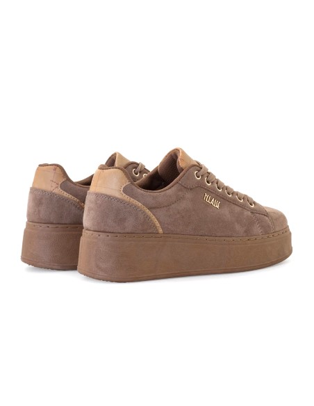 Alviero Martini Damen-Plateau-Sneaker in Velourslederoptik