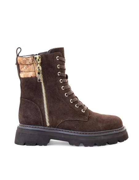 Alviero Martini botas militares mujer de ante con detalles Geo