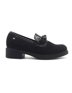Donna Serena Black Damen-Mokassins mit Accessoire