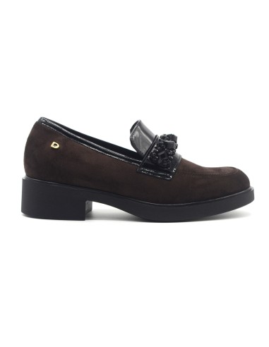 Donna Serena Black Damen-Mokassins mit Accessoire