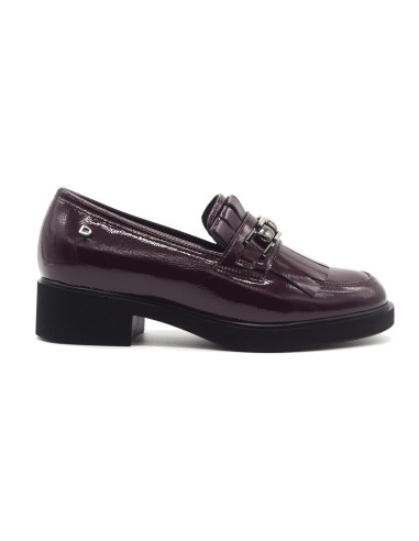 Donna Serena Black women’s patent loafers with tassels